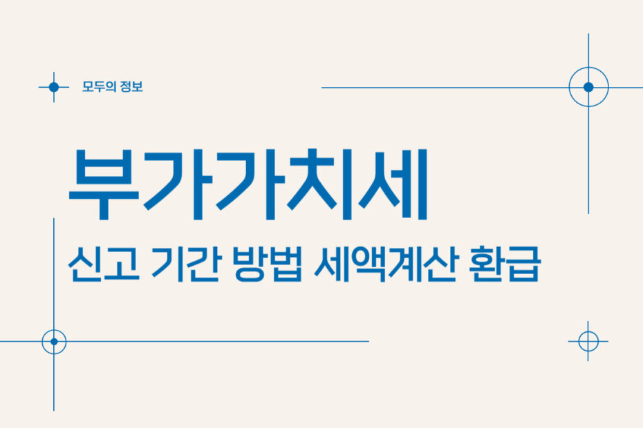 부가가치세 신고 기간 방법 세액계산 환급 면제 일반과세자 간이과세자