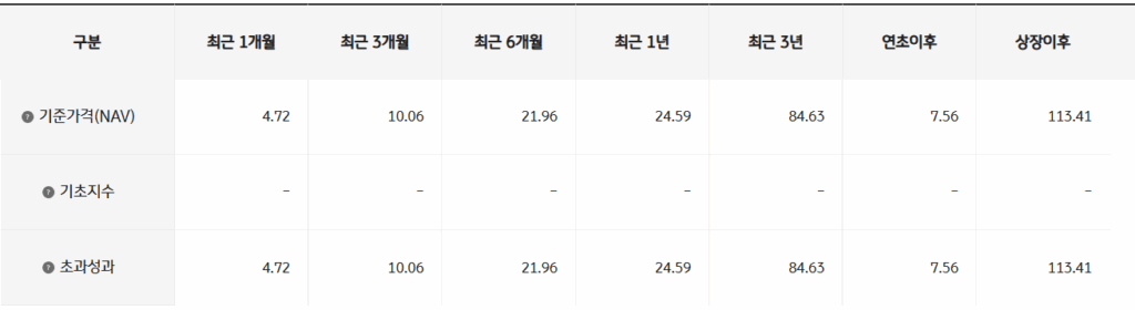 RISE 미국S&P500 수익률