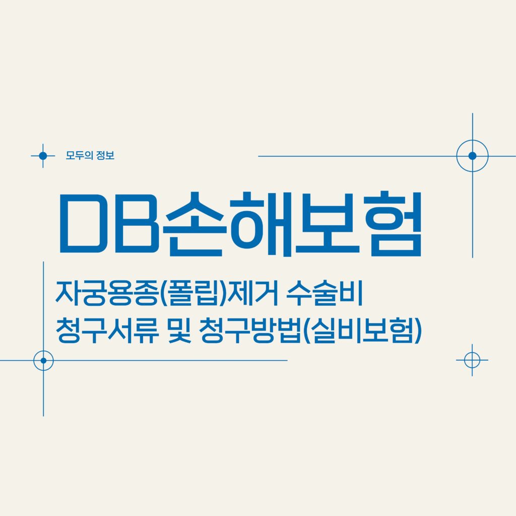 DB손해보험 자궁용종(폴립)제거 수술비 청구서류 및 청구방법(feat.실비보험)