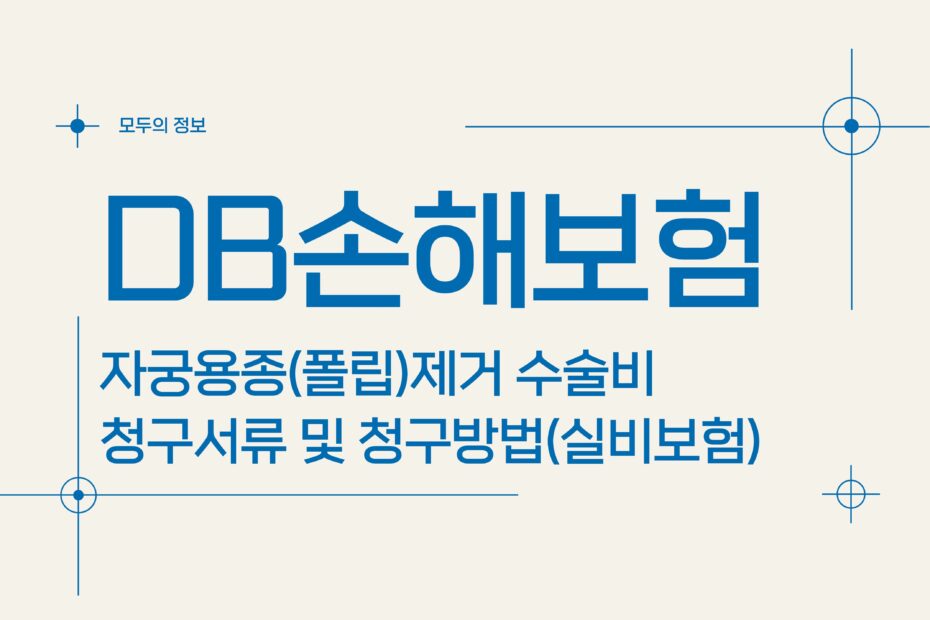 DB손해보험 자궁용종(폴립)제거 수술비 청구서류 및 청구방법(feat.실비보험)