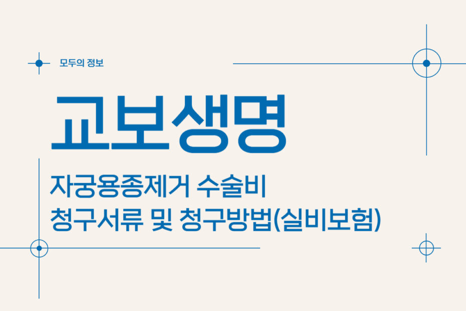 교보생명 자궁용종(폴립)제거 수술비 청구서류 및 청구방법(feat.실비보험)