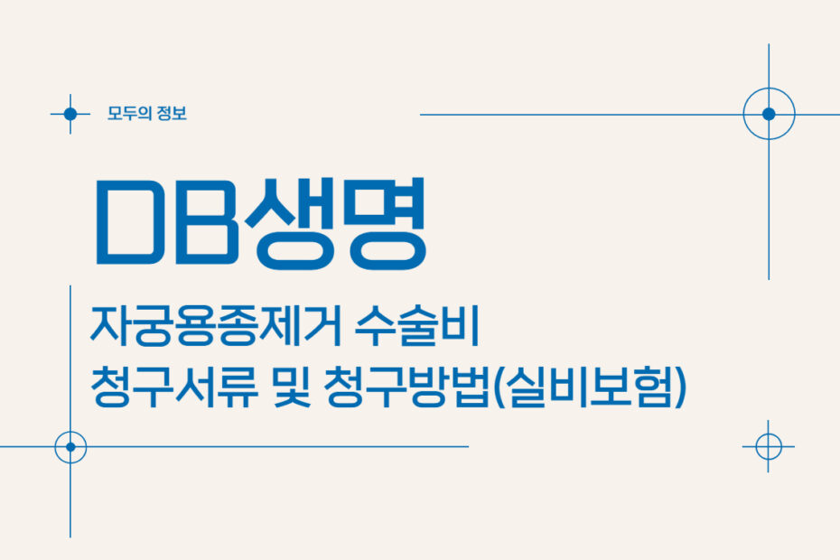 DB생명 자궁용종(폴립)제거 수술비 청구서류 및 청구방법(feat. 실비보험)